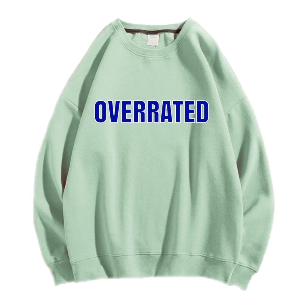 OVERRATED SWEATER SWITER CREWNECK PRIA WANITA OVERSIZE Size M-XXL