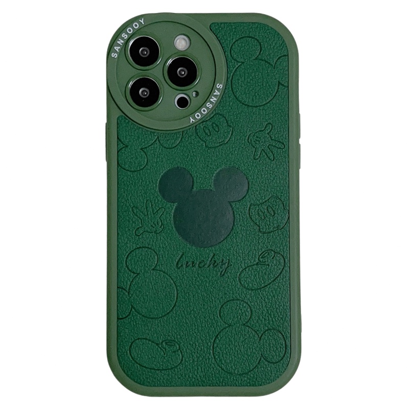 Soft Case Motif Kartun Mickey Mouse Warna Ungu Untuk iPhone 14 13 12 11 Pro X XS Max XR