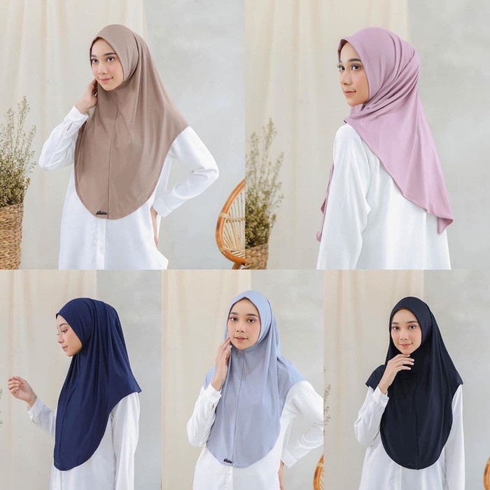 Hijab Segitiga Zaida Instan Jilbab Kerudung Jersey Instan Kekinian 2022 Murah