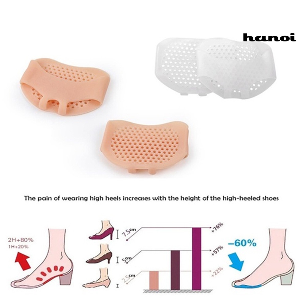 Hnx Pad Cushion Silikon Gel Pelindung Jari Kaki Depan Pereda Sakit Untuk Sepatu High Heels