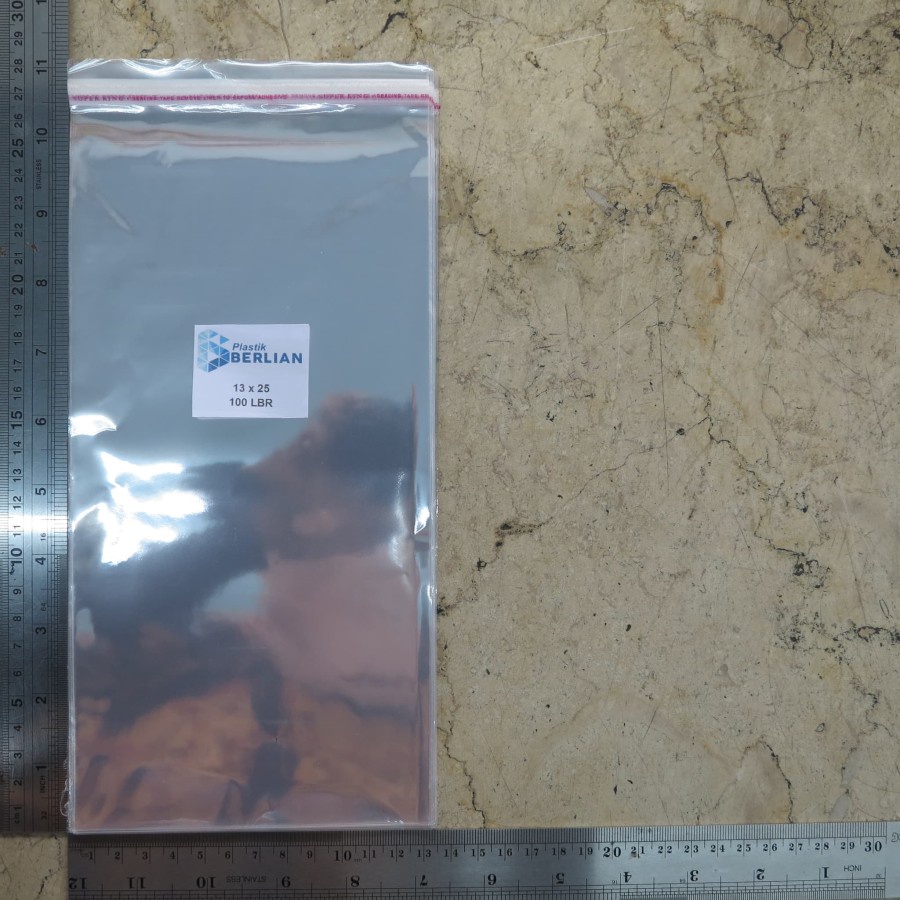 Plastik Opp 13x25 cm Plastik Opp Seal Plastik Opp Lem Plastik Opp Bening Tebal 18 Micron