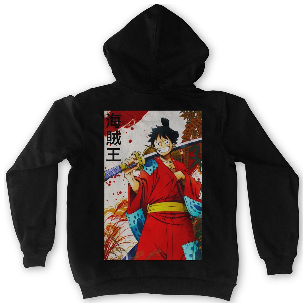 Hoodie Luffy Wano Casual Anime Manga One Piece Premium Unisex