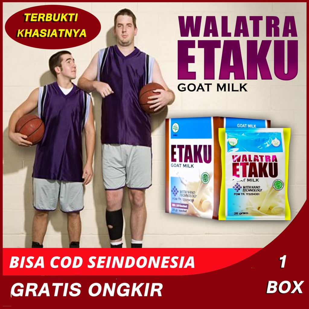 

Susu Kambing Etawa Bubuk 1 Box Isi 10 Sashet Etaku Goat Milk Asli Herbal Untuk Obat Penambah Tinggi Badan Anak Dan Dewasa