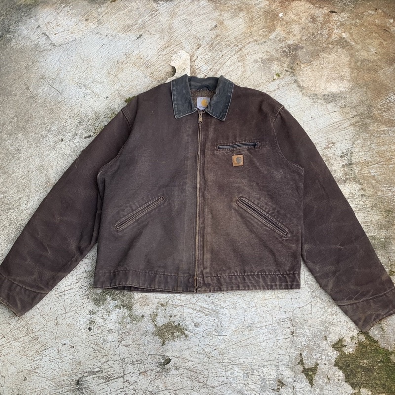 carharrt detroit jacket brown