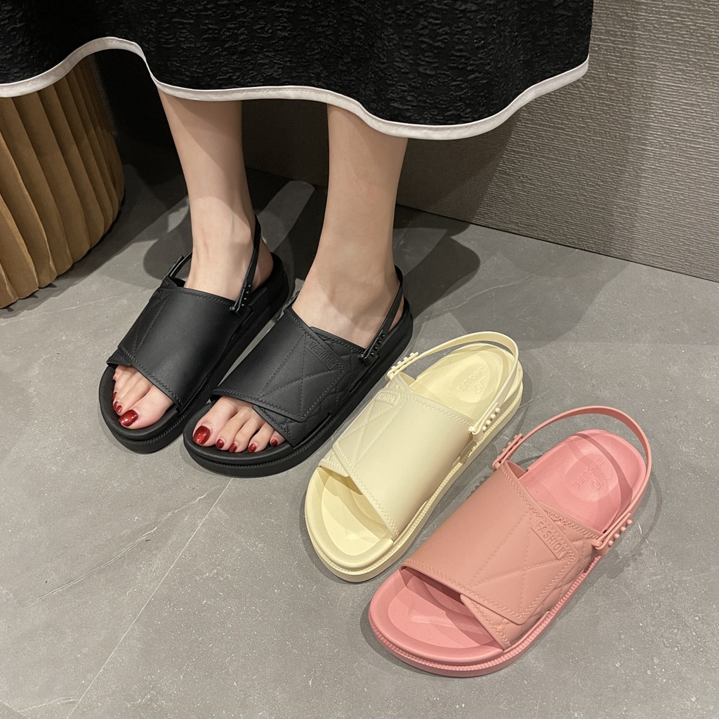 Sandal Tali Karet Slippers 2in1 Wanita Casual SP36 MALLSHOPPING