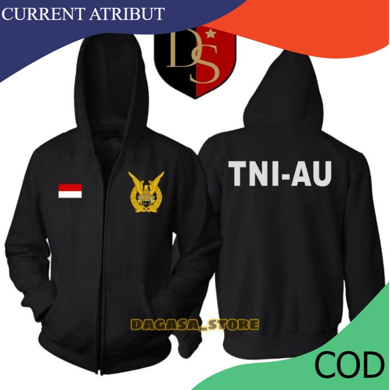 JAKET HOODIE TNI AU