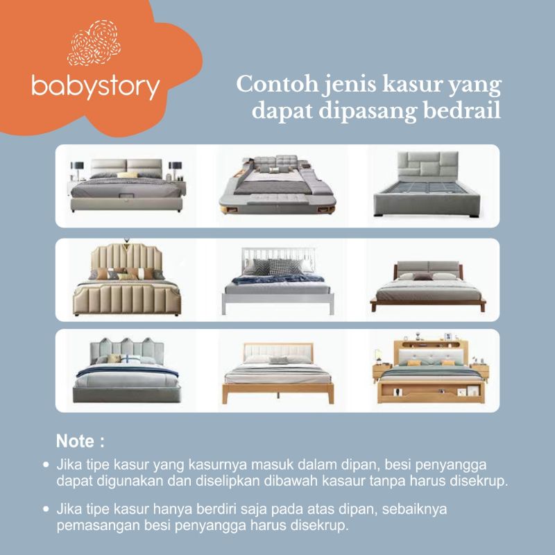 Bedrail Baby Bedrail Bed Guard Rail Pengaman kasur