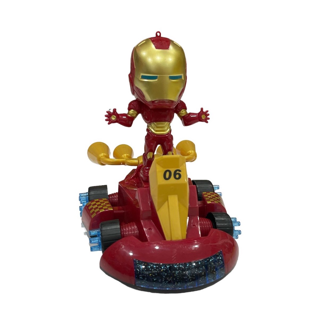 Mainan Anak KART HERO IRON MAN Colorful Light Music B/O Mainan Robot