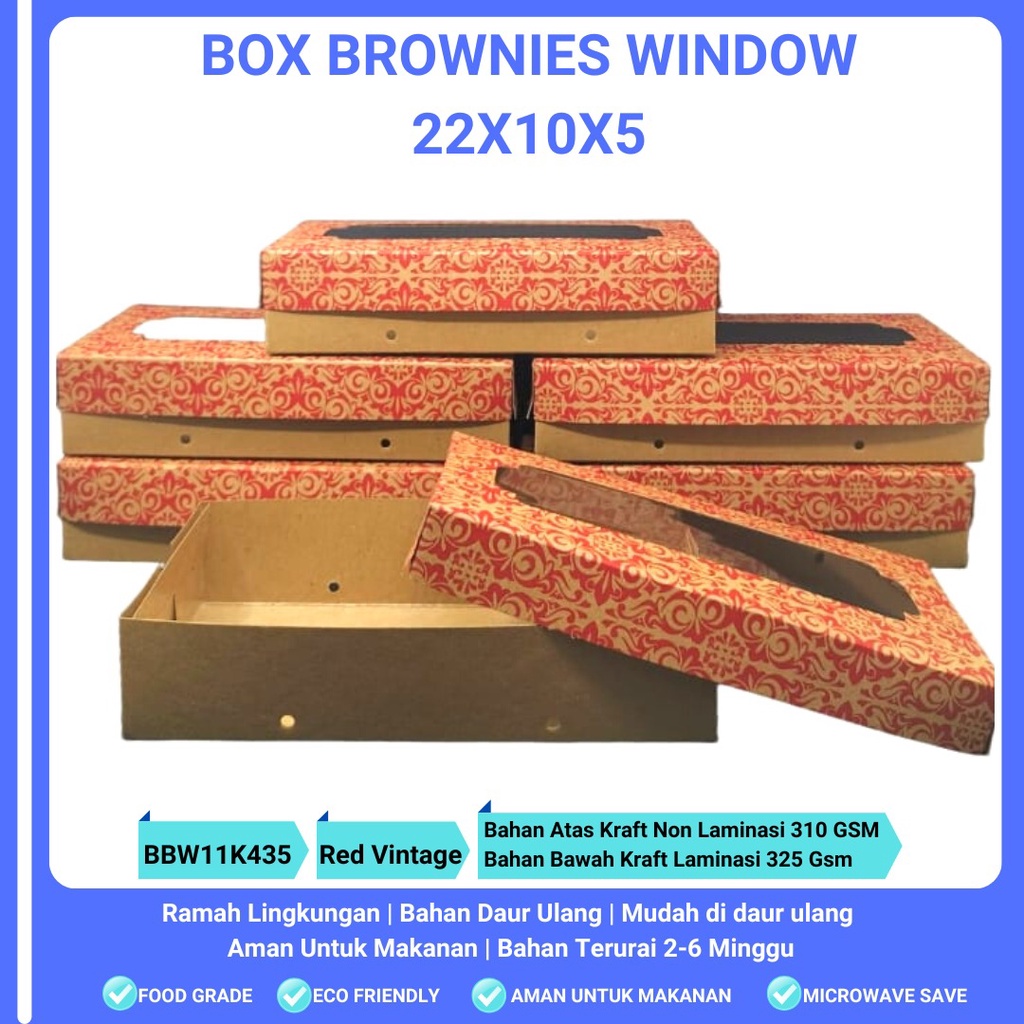 Box Brownies 22X10X5 Dus Brownies (BBW11K435-22X10X5 Cm)