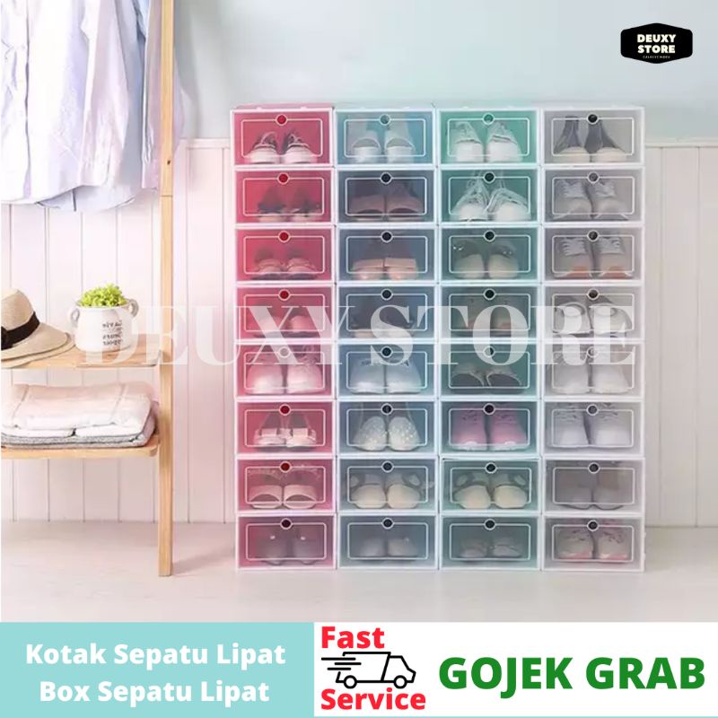 Kotak Sepatu Lipat / Rak Sepatu Lipat / Box Sepatu Plastik / Rak Sepatu Lipat Plastik