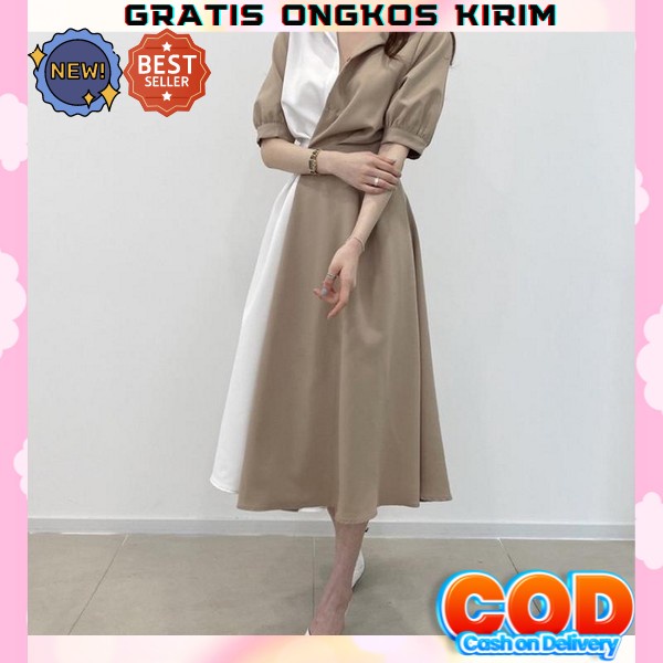 Dress Wanita Import Pakaian Drees Remaja Perempuan Dres Mini Wanita Natal Korean Bodycon Mini Dress 