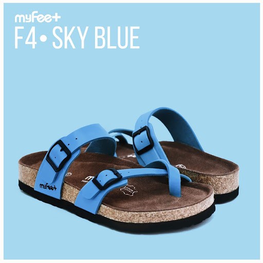 {PinkStore} MY FEET MYFEET F4 CLASSIC / GLOSSY SANDAL KESEHATAN ASLI ORIGINAL - Biru 37 Berkualitas