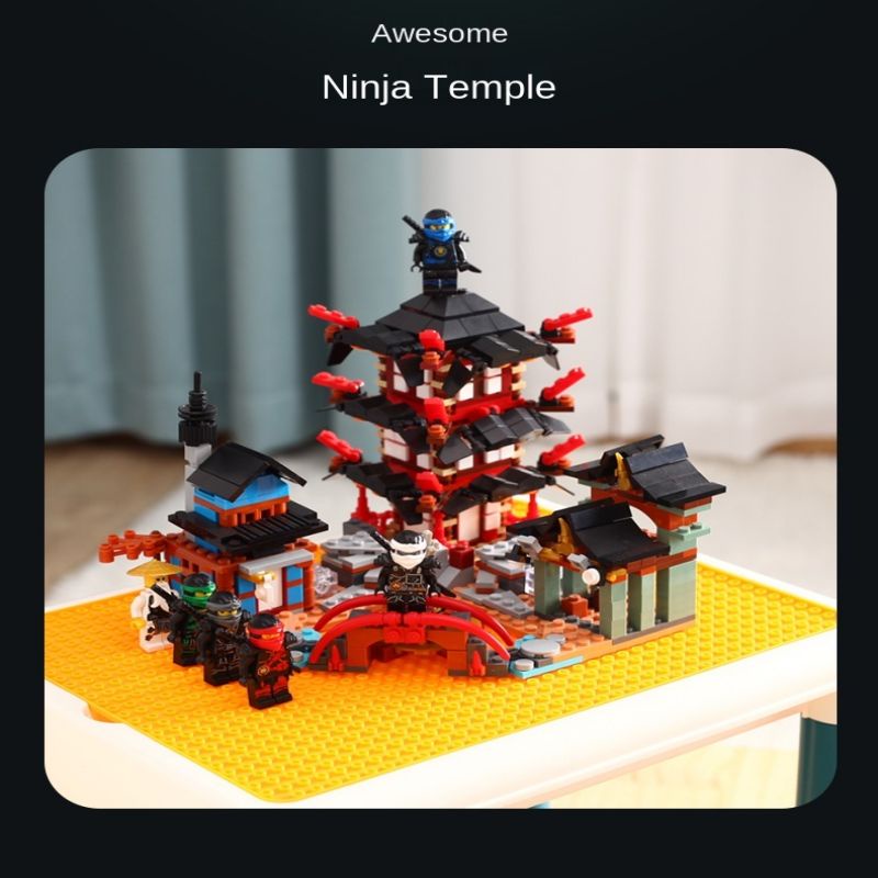 810pcs 6 Figures Mainan Ninjago/Ninja Fire Temple Building Blocks