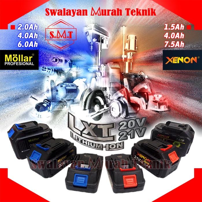 Jual Baterai Cordless 18V/20V/21V 1,5Ah/4Ah/7,5Ah XENON LXT Connector ...