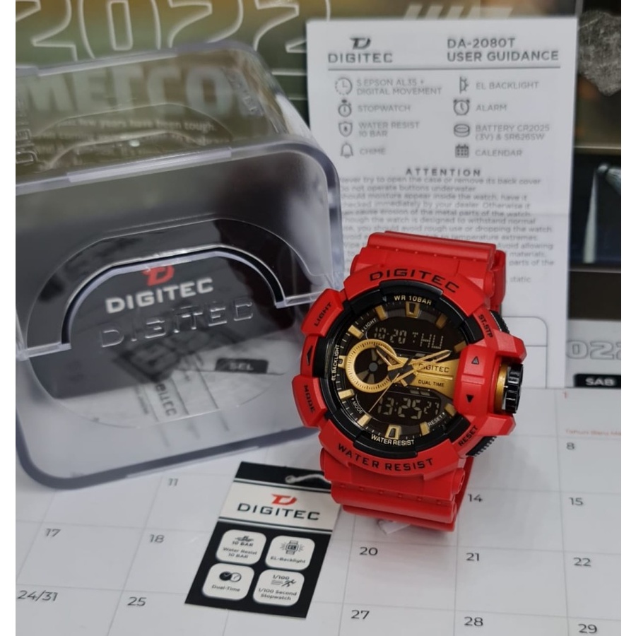 JAM TANGAN PRIA DIGITEC DA 2080T DA-2080T ORIGINAL ANTI AIR