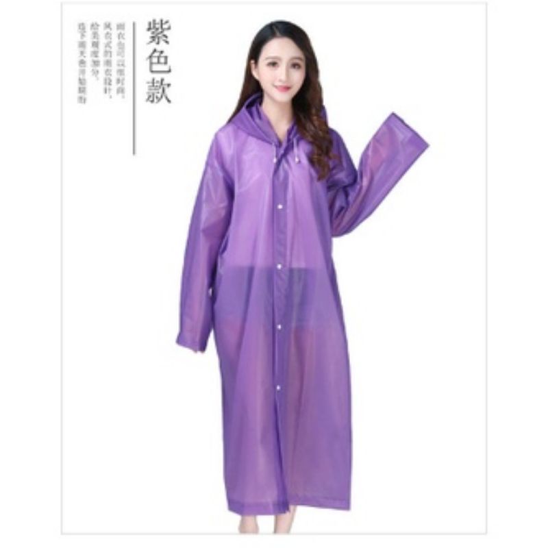 MS88 JAS HUJAN EVA TRANSPANT TEBAL DEWASA DAN ANAK / JAS HUJAN KOREA PONCHO PRIA WANITA UNIVERSAL / RAINCOAT MANTEL HUJAN PVC TERUSAN IMPORT