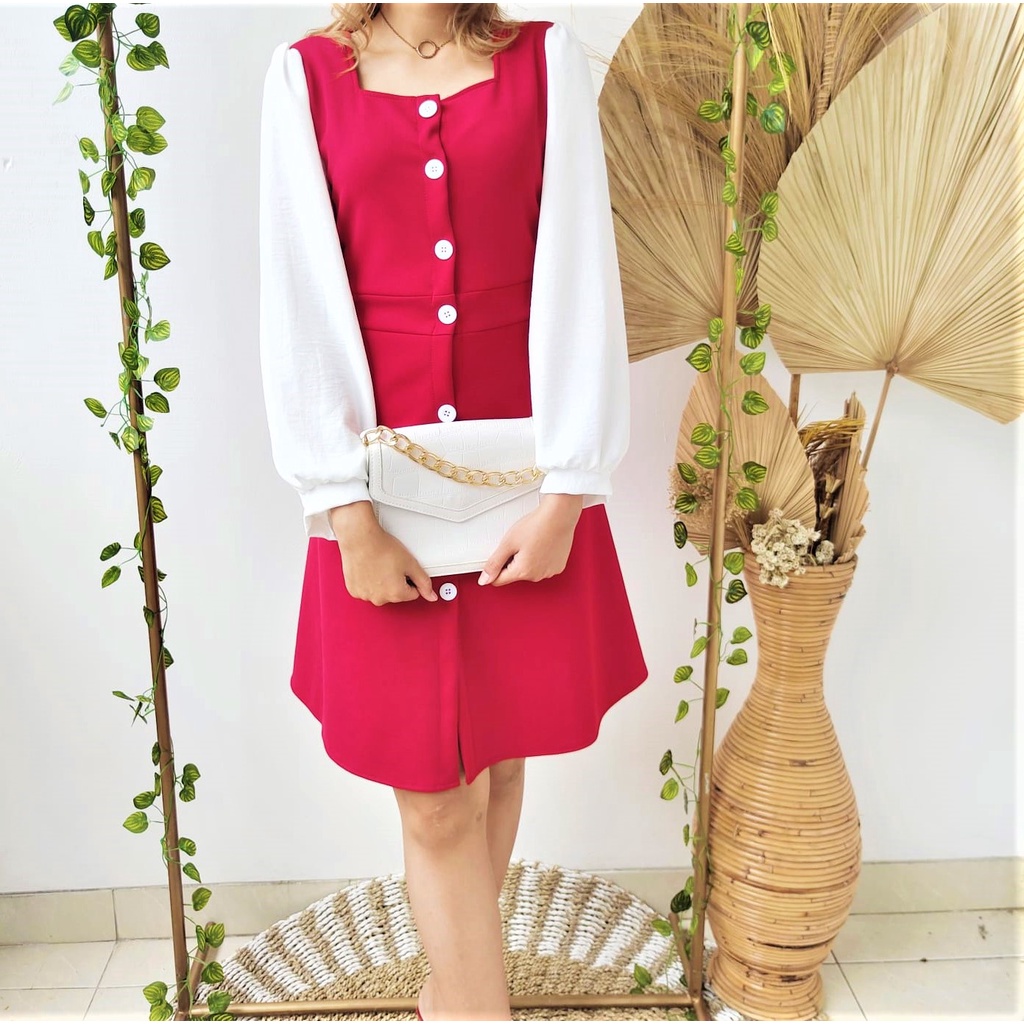 *DRESS LIRA/DRESS SCUBA WANITA/DRESS NATAL/DRESS KOREA