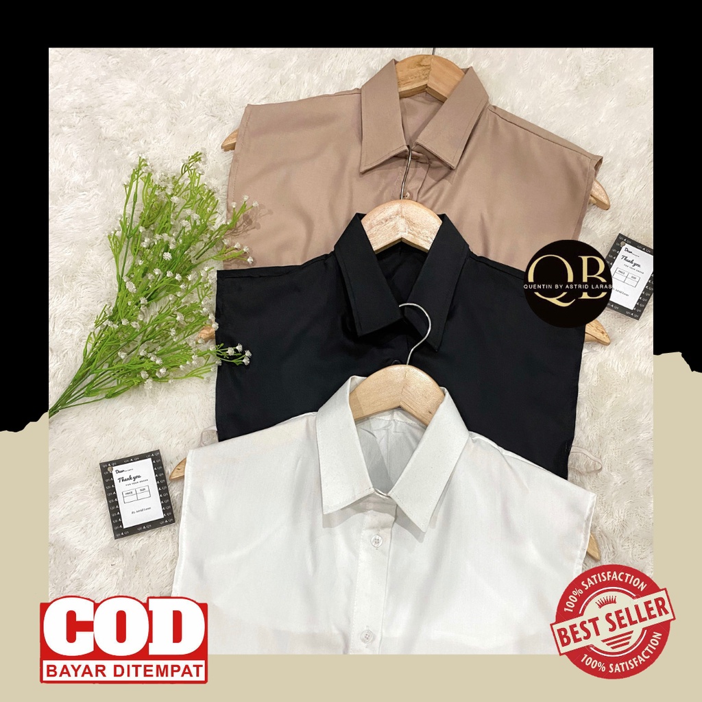 QB Fake Collar/Kerah Kemeja Palsu Unisex/Kemeja Leher Manset Leher Anti Gerah/Kerah Korean Style
