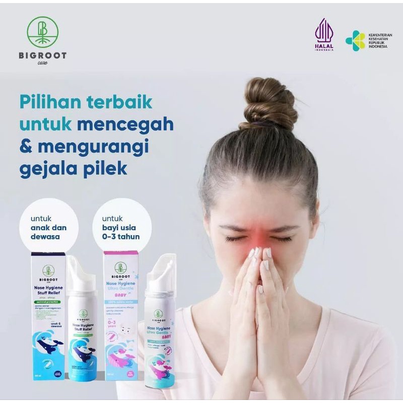 Bigroot Nasal Spray Baby_kids_adult semprot hidung aman halal 50 ml