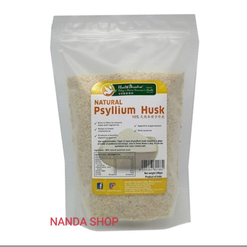 

Health paradiae Natural Psylium husk 250gr