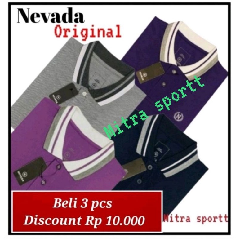 mitra sportt .. ( akun asli ) ..kaos Krah nevada original / kaos polo Nevada original / kaos Krah wa