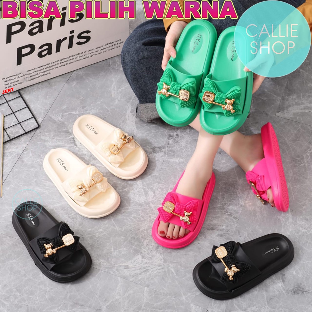 Sandal Bangkok Selop Slipper Pita Duri Jelly HYS 1220 PTDR