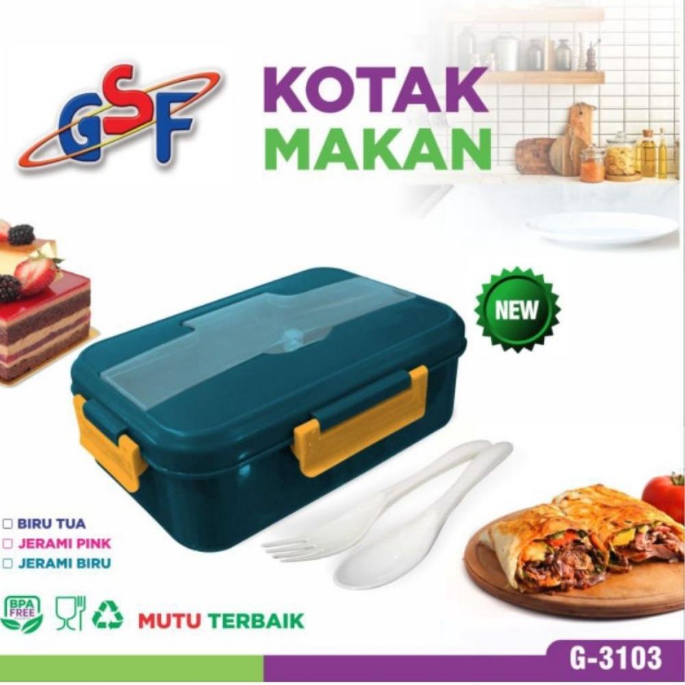 FM - Lunch box set kotak bekal jerami GSF G-3103 / Wadah Makan / Kotak Bekal