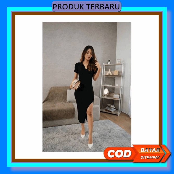 Rauna Dress Ffils Gamis Terbaru Bahan Ceruty Babydoll Full Furing Longdress Polos Warna Abu Putih Mi