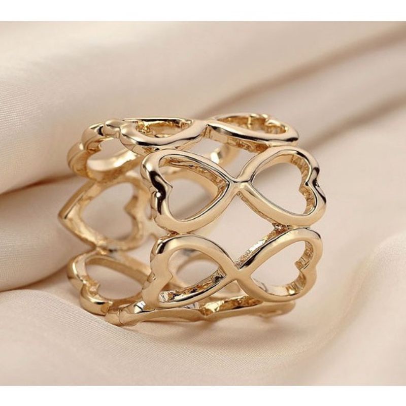 B15 Ring jilbab love gold, rosegold dan silver_RING HIJAB_CINCIN JILBAB_CINCIN HIJAB