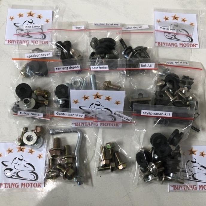 Full Set Baut Full Body Motor Yahama Fiz R Lengkap