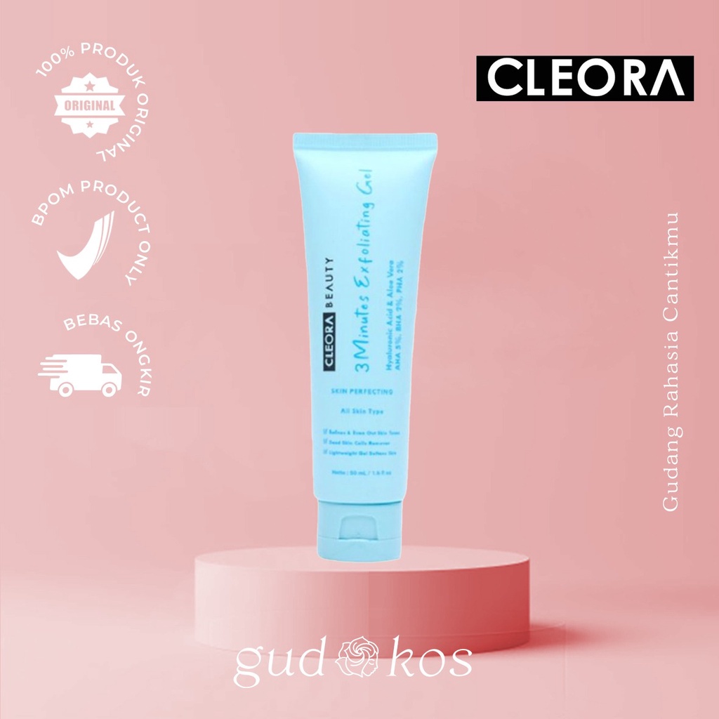 CLEORA 3 Minutes Exfoliating Gel | Eksfoliasi Wajah