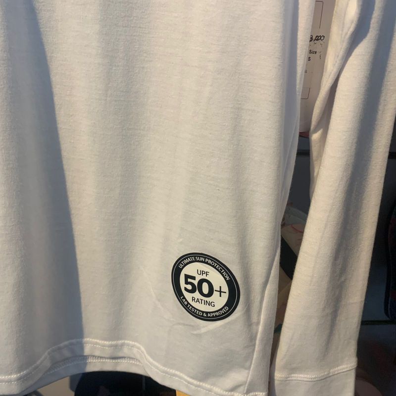 Kaos Ripcurl Search Logo Long Sleeve White