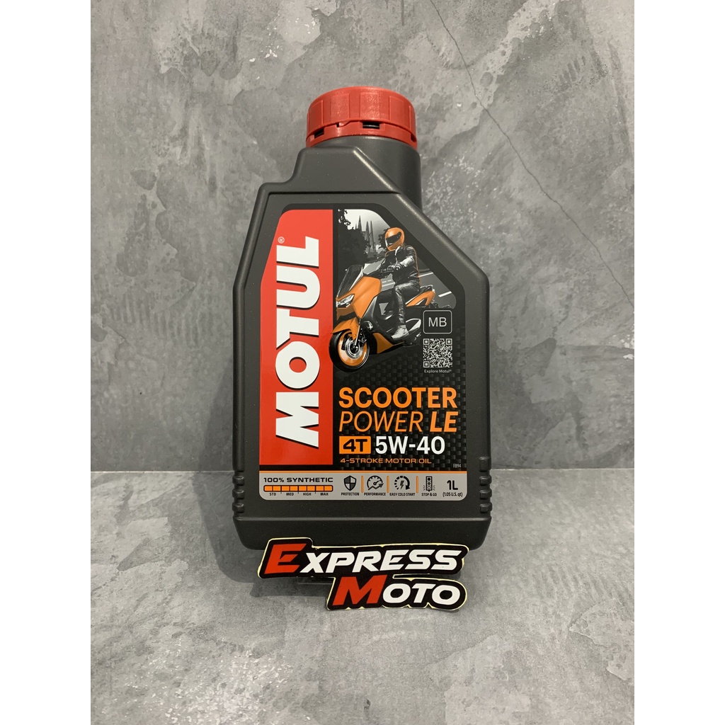 Oli Motul Scooter Power LE 4T 5W-40 Full Synthetic JASO MB