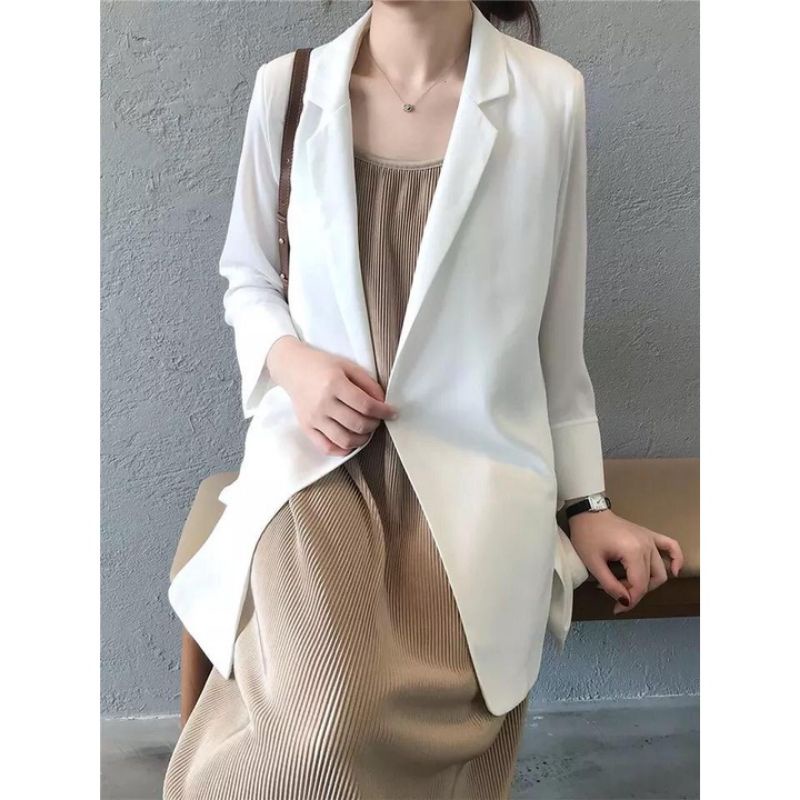 Blazer casual wanita | Blazer putih polos | Outer wear | Korean style