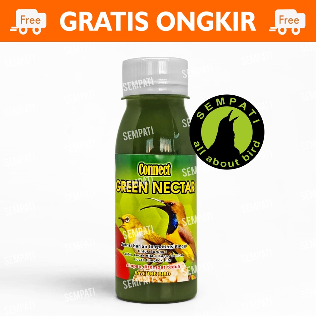 Connect Green Nectar Nektar Kolibri Pleci Pakan Nutrisi Harian Lomba Burung Pleci Colibri Ninja Cucak Ijo Kapas Tembak Makanan Minuman Sogon Konin