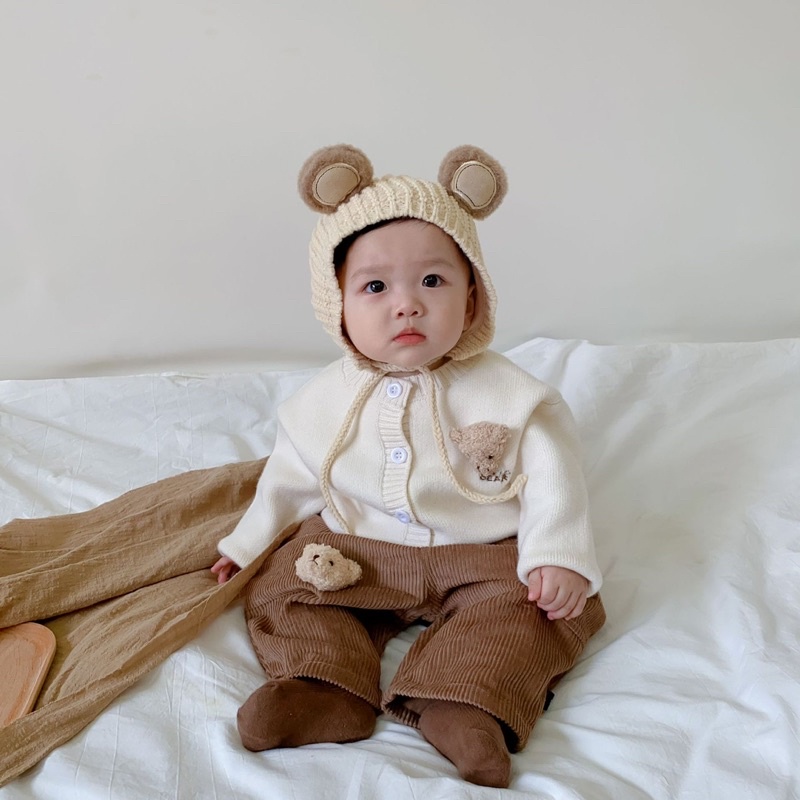 Bear pants celana anak bayi laki laki beruang corduroy