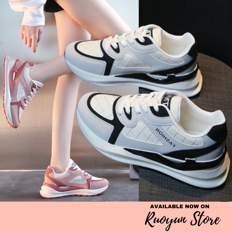 RYX - Dione Pale Sepatu Sneakers Tali Wanita Fashion Olahraga / Casual - Ori Import