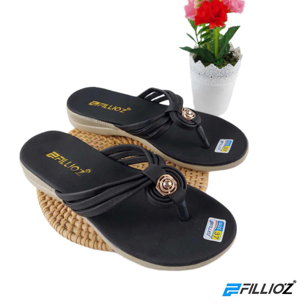 SANDAL WANITA SANTAI GLOSSY FILLIOZ KODE JPT 05 MURAH HARGA GROSIR