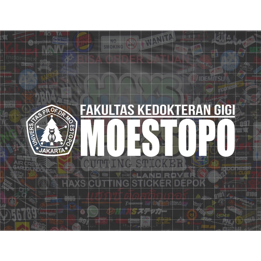 Cutting Sticker Kedokteran Moestopo Ukuran 20 Cm Untuk Motor Mobil