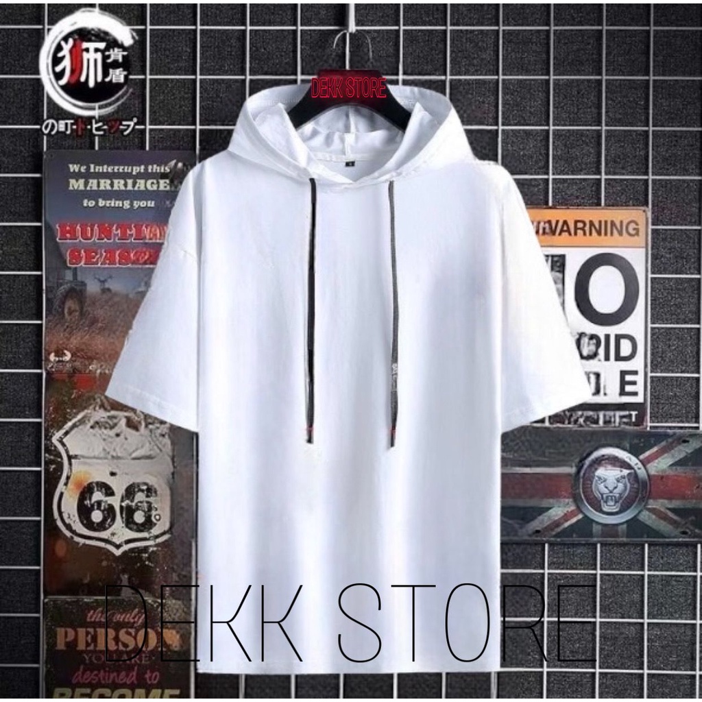 KAOS HOODIE PRIA LENGAN PENDEK/KAOS HOODIE LENGAN T-SHIRT/HOODIE PRIA LENGAN POLOS /KAOS HOODIE PRIA