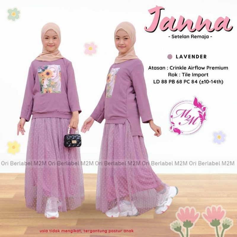 Janna || setelan remaja ( atasan + rok )