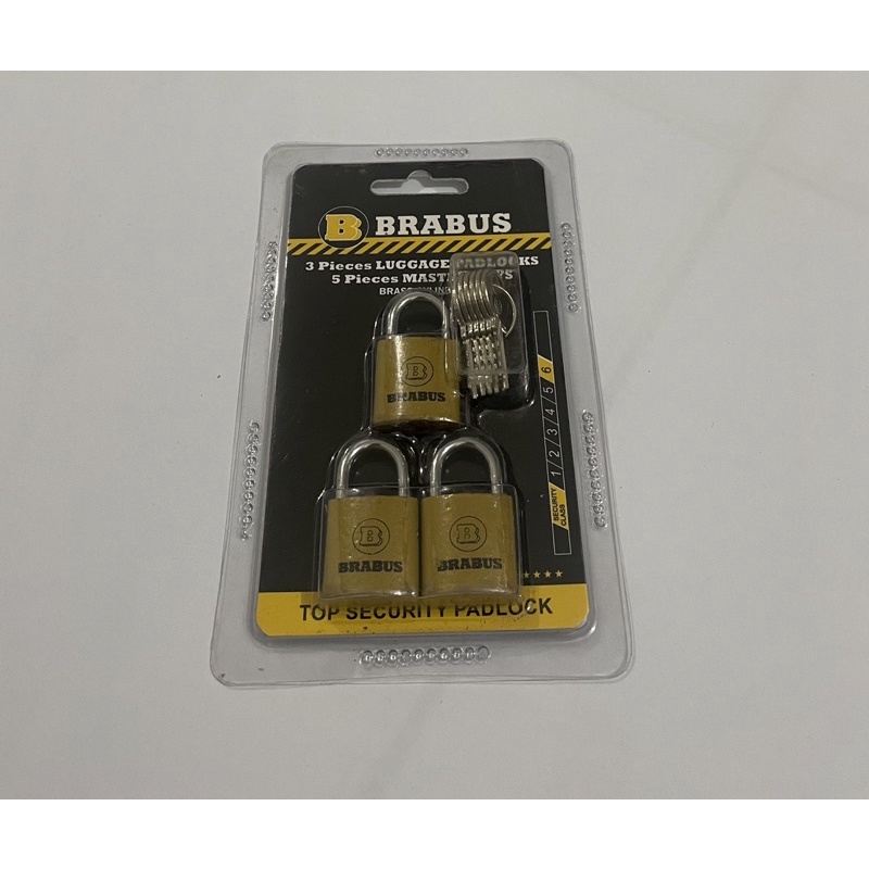 Gembok koper 20mm Brabus set 3pcs master key