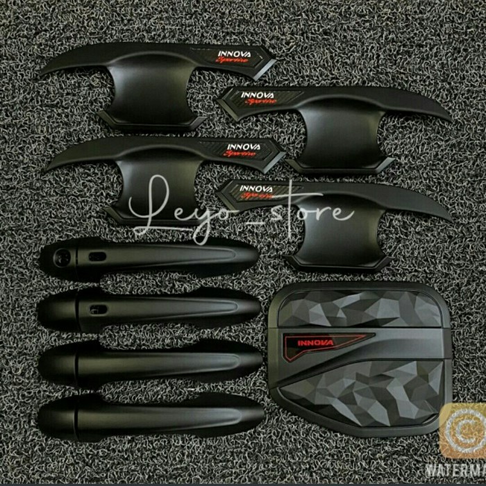 [BISA COD] Paket Outer Handle Tank Cover Innova Reborn 2016 - 2020 Hitam Doff / Perlengkapan Variasi