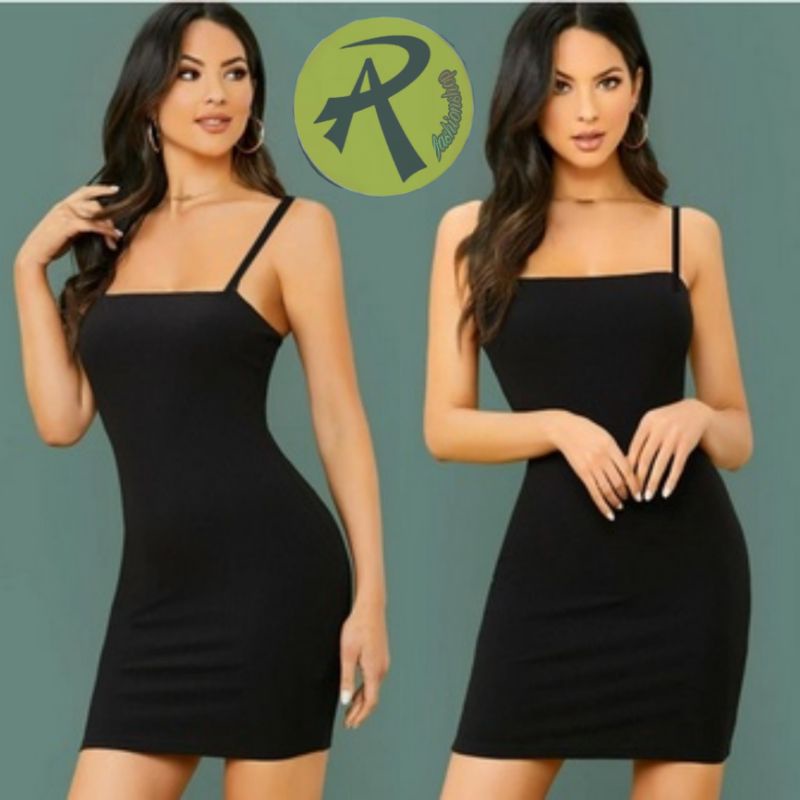 Tank top Wanita Korean Style Terbaru / Bodycon Dress Polos Elastis  Mini Dress ketat Wanita Kekinian