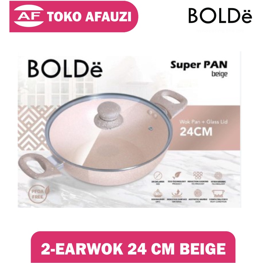 BOLDE SUPERPAN 2-EARWOK 24 BEIGE + GLASS LID