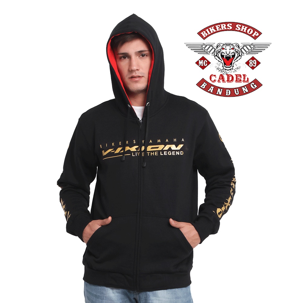 Sweater Hoodie Vixion Bikers Yamaha Jaket Yamaha Fashion Motor distro Pria jaket Original BONUS Stik