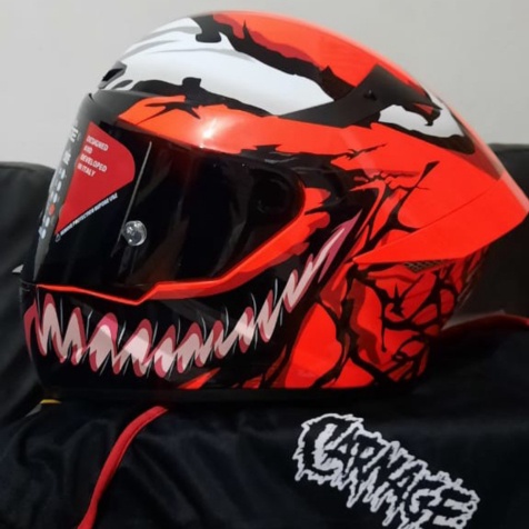 Unik tools n parts HELM KYT TT COURSE MARVEL CARNAGE - L 26SZ2 Diskon