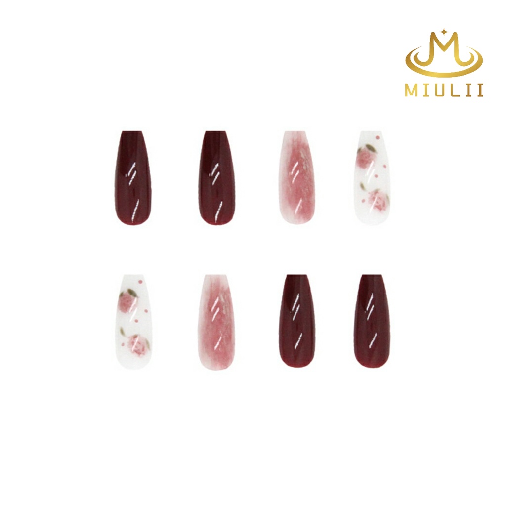 MIULII / KUKU PALSU   A0541  / 24PCS / 3D / NAIL ART / PREMIUM / CUTE / FREE LEM JELLY / KUTEK