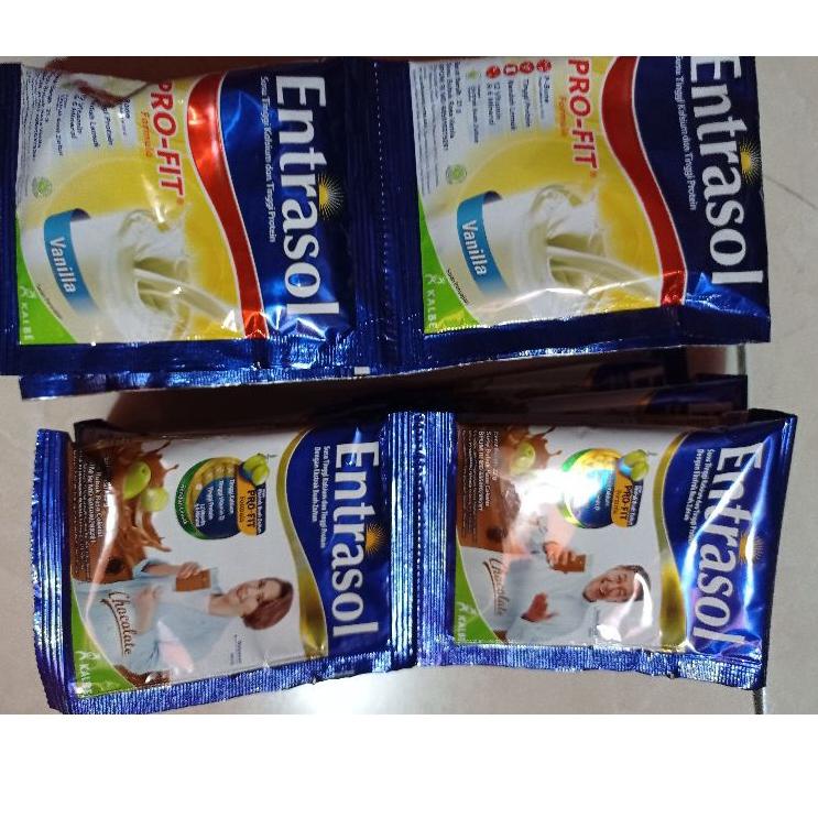 

10.10 SALE Entrasol sachet 10s x 21 gr kemasan renceng ED coklat sep 2023 ED vanila juni 2023 buruan