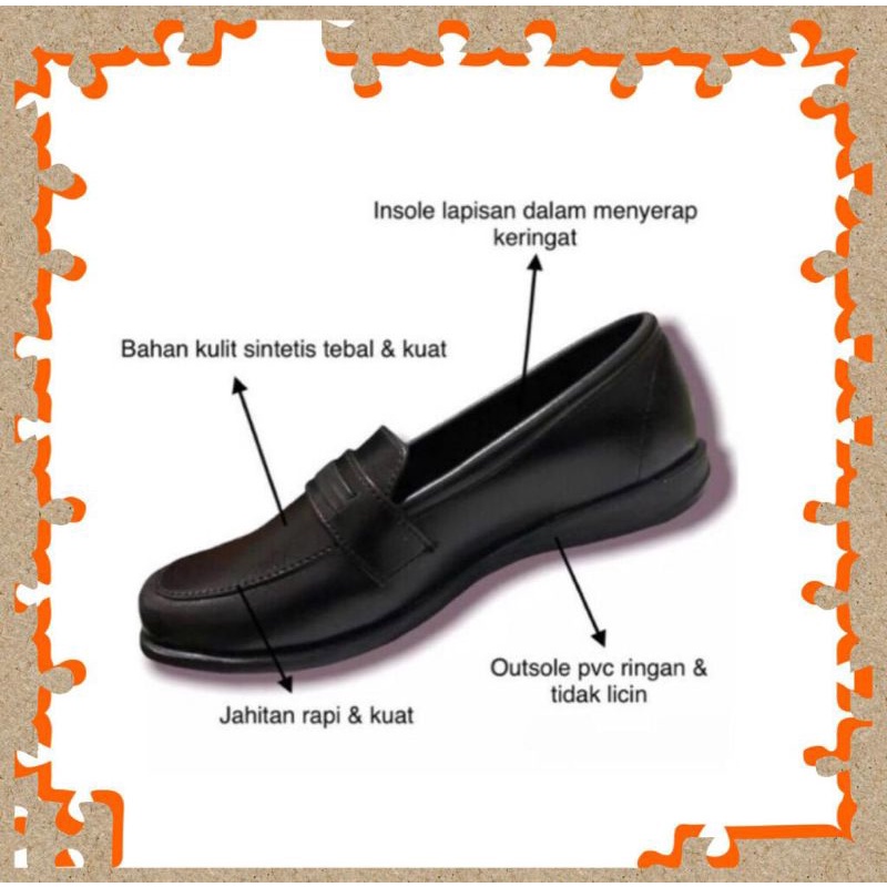 Sepatu Flat Cewek/ Sepatu Kerja Wanita/ Sepatu Hitam Sekolah Novica